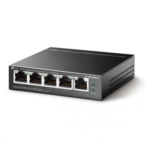 TP-LINK switch TL-SG1005LP PoE(4- porty), 1000Mbps, auto MDI/MDIX TP-LINK switch TL-SG1005LP PoE(4- porty), 1000Mbps, auto MDI/MDIX