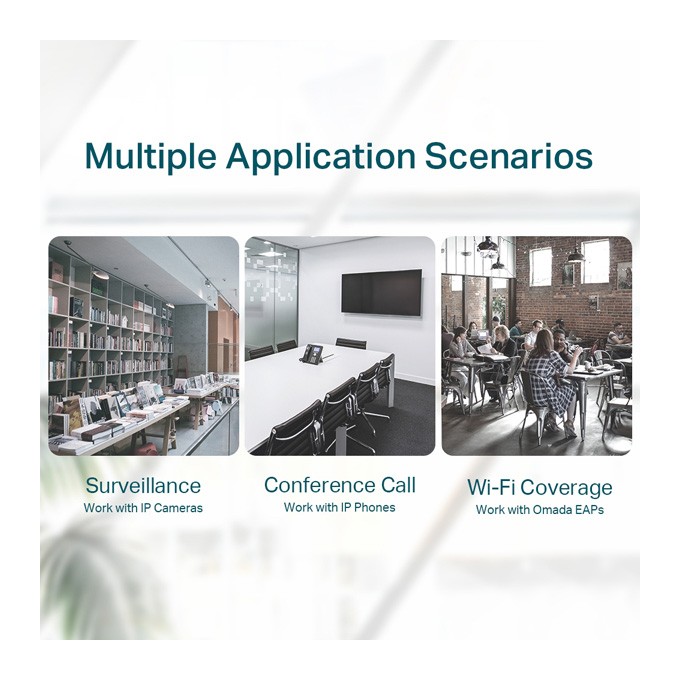 TP-LINK switch TL-SG1005LP PoE(4- porty), 1000Mbps, auto MDI/MDIX