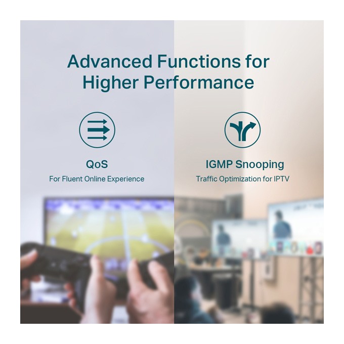 TP-LINK switch TL-SG1005LP PoE(4- porty), 1000Mbps, auto MDI/MDIX