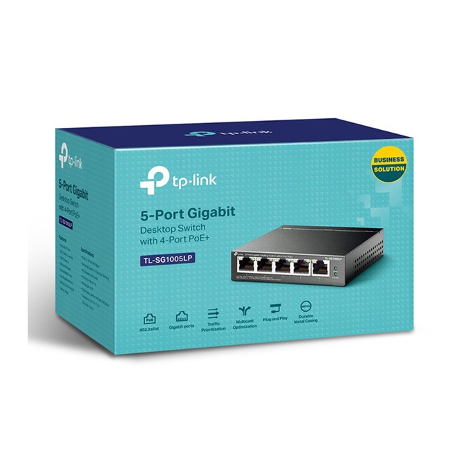 TP-LINK switch TL-SG1005LP PoE(4- porty), 1000Mbps, auto MDI/MDIX