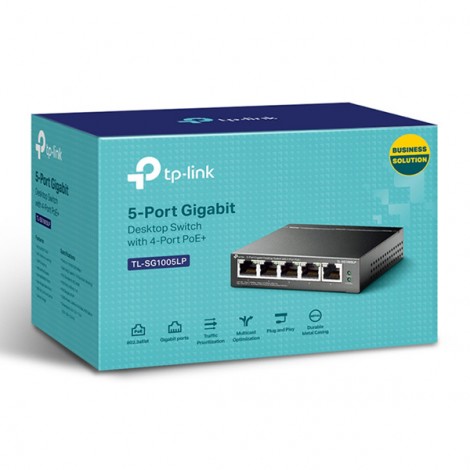 TP-LINK switch TL-SG1005LP PoE(4- porty), 1000Mbps, auto MDI/MDIX TP-LINK switch TL-SG1005LP PoE(4- porty), 1000Mbps, auto MDI/MDIX
