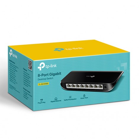 TP-LINK switch TL-SG1008D 1000Mbps, auto MDI/MDIX TP-LINK switch TL-SG1008D 1000Mbps, auto MDI/MDIX