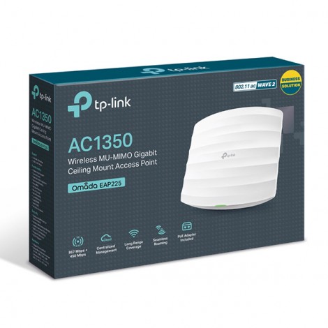 TP-LINK access point EAP225 2.4GHz i 5GHz, extender/ wzmacniacz, IPv6, PoE, 1300Mbps, zintegrowana anténa, 802.11n, TP-LINK access point EAP225 2.4GHz i 5GHz, extender/ wzmacniacz, IPv6, PoE, 1300Mbps, zintegrowana anténa, 802.11n,