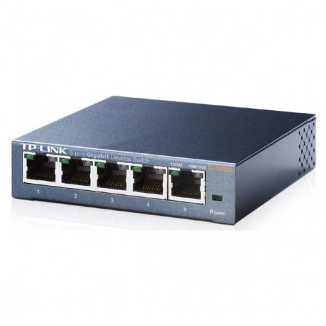 TP-LINK switch TL-SG105 1000Mbps, automatyczne uczenie się adr. MAC, auto MDI MDIX TP-LINK switch TL-SG105 1000Mbps, automatyczne uczenie się adr. MAC, auto MDI MDIX