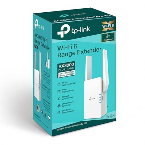 TP-LINK AP/Extender/Repeater RE705X 2.4GHz i 5GHz, extender/ wzmacniacz, IPv6, 2402Mbps, stały anténa, 802.11ax, TP-LINK AP/Extender/Repeater RE705X 2.4GHz i 5GHz, extender/ wzmacniacz, IPv6, 2402Mbps, stały anténa, 802.11ax,