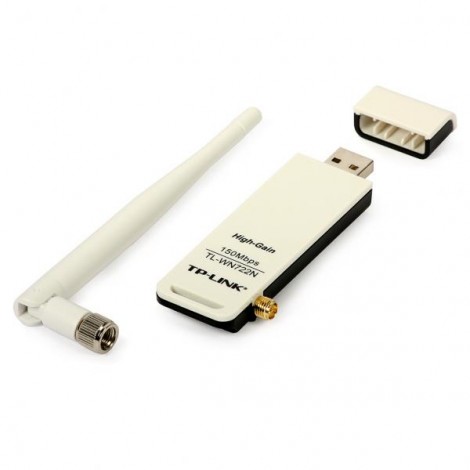 TP-LINK USB klient TL-WN722N 2.4GHz, 150Mbps, zewnętrzna, USB anténa, 802.11n TP-LINK USB klient TL-WN722N 2.4GHz, 150Mbps, zewnętrzna, USB anténa, 802.11n