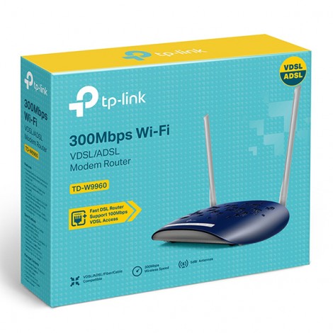 TP-LINK modem z routerem TD-W9960 2.4GHz, IPv6, 300Mbps, zewnętrzna anténa, 802.11n, VDSL/ADSL, ochr. rodzicielska, TP-LINK modem z routerem TD-W9960 2.4GHz, IPv6, 300Mbps, zewnętrzna anténa, 802.11n, VDSL/ADSL, ochr. rodzicielska,