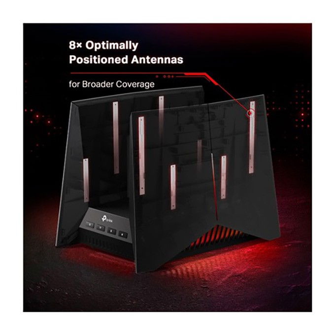 TP-LINK gamingowy router Wifi Archer GE800 2.4GHz i 5GHz, access point, IPv6, 11520Mbps, zewnętrzna anténa, 802.11be, 