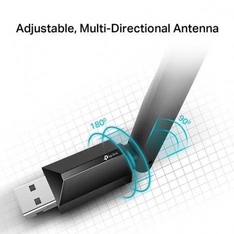 TP-LINK USB klient Archer T2U Plus 2.4GHz i 5GHz, IPv6, 600Mbps, zewnętrzna anténa, 802.11ac, 5dBi antena TP-LINK USB klient Archer T2U Plus 2.4GHz i 5GHz, IPv6, 600Mbps, zewnętrzna anténa, 802.11ac, 5dBi antena