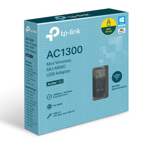 TP-LINK USB klient Archer T3U 2.4GHz i 5GHz, IPv6, 867Mbps, 802.11ac TP-LINK USB klient Archer T3U 2.4GHz i 5GHz, IPv6, 867Mbps, 802.11ac
