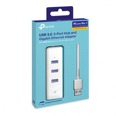 TP-LINK Gigabitowa karta sieciowa + HUB UE330 1000Mbps, 3x USB 3.0 HUB, Plug and Play TP-LINK Gigabitowa karta sieciowa + HUB UE330 1000Mbps, 3x USB 3.0 HUB, Plug and Play