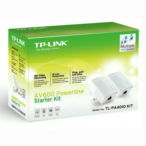 TP-LINK powerline (LAN przez 230v) TL-PA4010 KIT 500Mbps, Zasięg 300m, szyfrowanie AES TP-LINK powerline (LAN przez 230v) TL-PA4010 KIT 500Mbps, Zasięg 300m, szyfrowanie AES