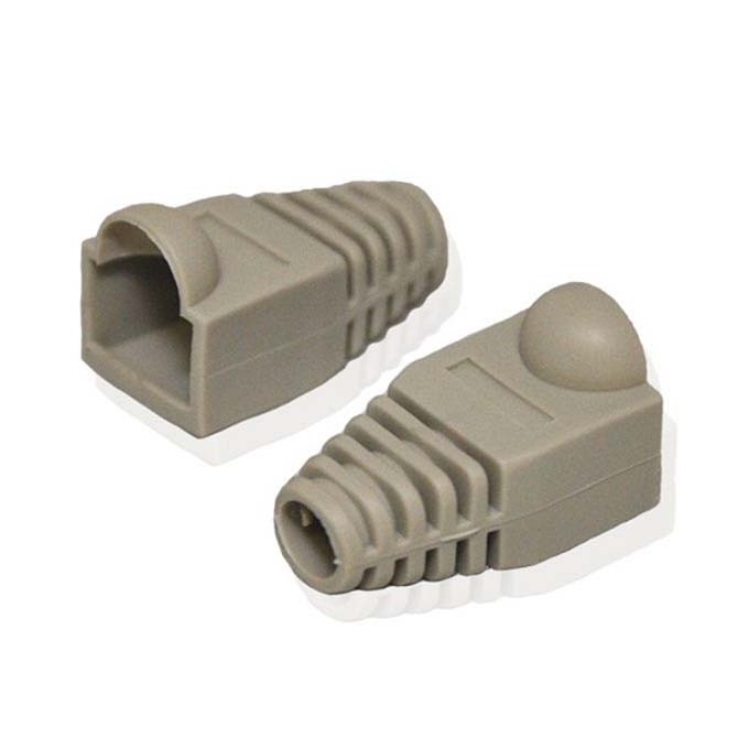 Pokrywa ochronna RJ45, cena za 1 szt., szara, 100-pack, z osłonką zastrzasku