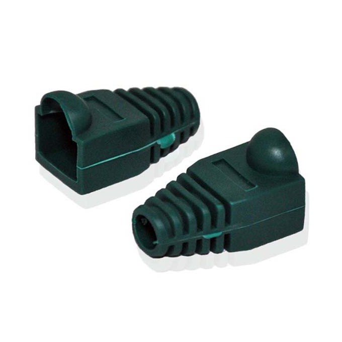 Pokrywa ochronna RJ45, zielona, 100-pack, z osłoną zatrzasku, cena za 1 szt