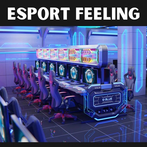 Dla gracza fotel E-blue COBRA, czerwona, Bluetooth