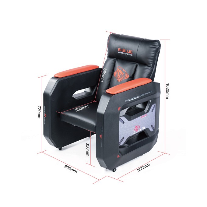 Dla gracza sofa E-blue Auroza EEC338, czarno-czerwona