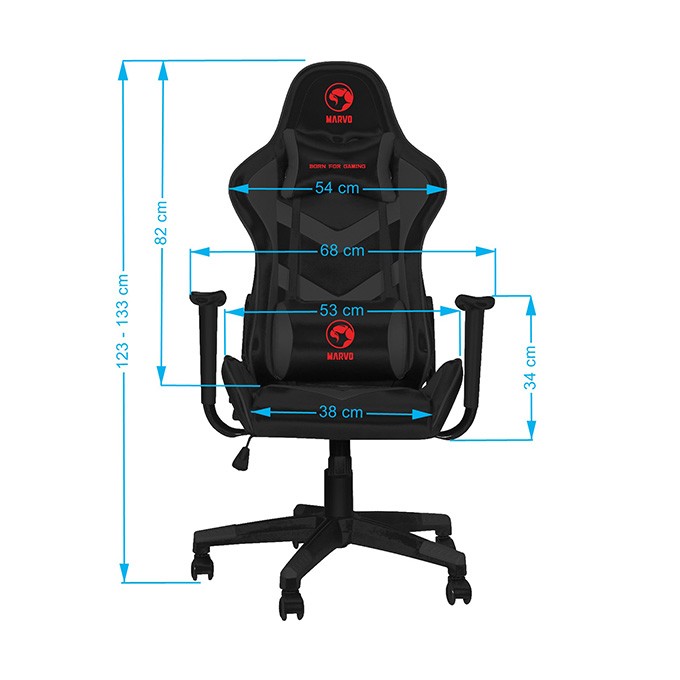 Dla gracza fotel Marvo CH-106, czarna