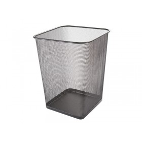 Kosz na śmieci Q-CONNECT Office Set, metalowy, 18l, czarny