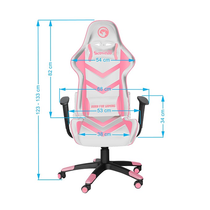 Dla gracza fotel Marvo CH-106, różowa