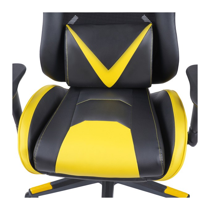 Dla gracza fotel Marvo CH-133, czarna, zagłówek i poduszka lędźwiowa