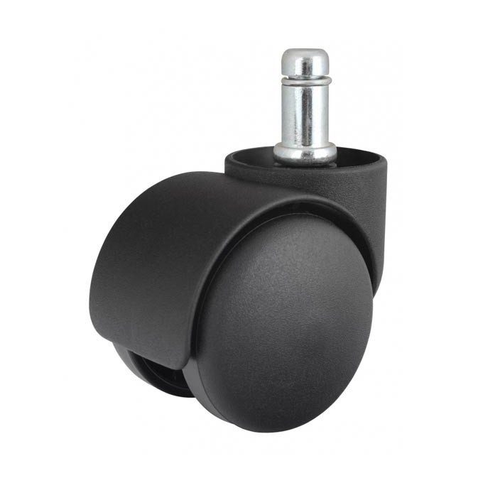 Kółka do foteli gamingowych czarna, średnica trzpienia: 11 mm, opakowanie 5 szt