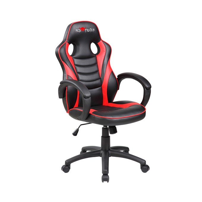 Fotel Red Fighter C6, czarno-czerwona