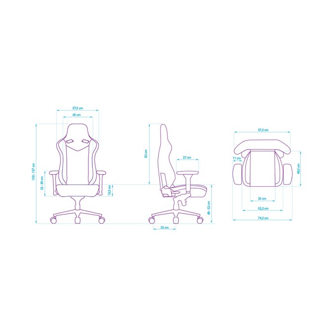 Dla gracza fotel Ultradesk Throne, czarna