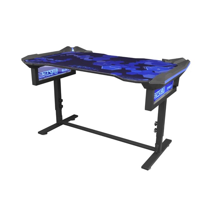 E-blue Biurko dla gracza EGT004BK, 135x78,5cm, 72-91,2cm, podświetlenie RGB, regulacja wysokości, z podkładką pod 
