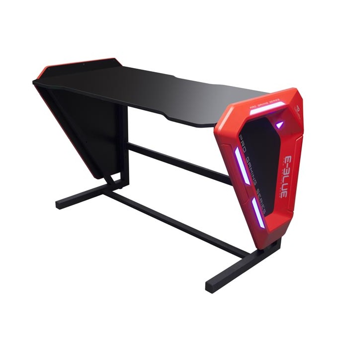 E-blue Biurko dla gracza EGT002BK, 125x62 cm, 80,8 cm, podświetlenie, II. jakość