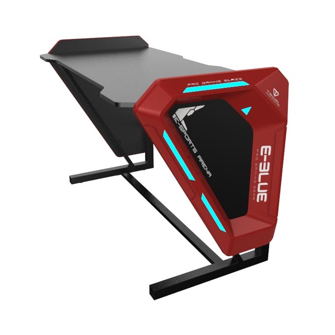 E-blue Biurko dla gracza EGT002BK, 125x62 cm, 80,8 cm, podświetlenie, II. jakość