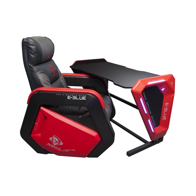 E-blue Biurko dla gracza EGT002BK, 125x62 cm, 80,8 cm, podświetlenie, II. jakość