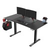 ULTRADESK Biurko dla gracza LEVEL V2, 140x68cm, 72-117cm, elektycznie regulowany, z podkładką pod mysz XXL, uchwyt na 