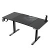 ULTRADESK Biurko dla gracza LEVEL V2, 140x68cm, 72-117cm, elektycznie regulowany, z podkładką pod mysz XXL, uchwyt na 