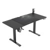 ULTRADESK Biurko dla gracza LEVEL V2, 140x68cm, 72-117cm, elektycznie regulowany, z podkładką pod mysz XXL, uchwyt na 