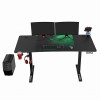 ULTRADESK Biurko dla gracza LEVEL V2 GREEN, 140x68cm, 72-117cm, elektycznie regulowany, z podkładką pod mysz XXL, 