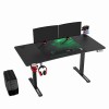 ULTRADESK Biurko dla gracza LEVEL V2 GREEN, 140x68cm, 72-117cm, elektycznie regulowany, z podkładką pod mysz XXL, 