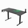 ULTRADESK Biurko dla gracza LEVEL V2 GREEN, 140x68cm, 72-117cm, elektycznie regulowany, z podkładką pod mysz XXL, 