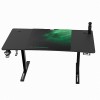 ULTRADESK Biurko dla gracza LEVEL V2 GREEN, 140x68cm, 72-117cm, elektycznie regulowany, z podkładką pod mysz XXL, 