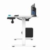 ULTRADESK Biurko dla gracza LEVEL V2 WHITE, 140x68cm, 72-117cm, elektycznie regulowany, z podkładką pod mysz XXL, 