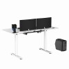 ULTRADESK Biurko dla gracza LEVEL V2 WHITE, 140x68cm, 72-117cm, elektycznie regulowany, z podkładką pod mysz XXL, 