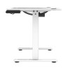 ULTRADESK Biurko dla gracza LEVEL V2 WHITE, 140x68cm, 72-117cm, elektycznie regulowany, z podkładką pod mysz XXL, 