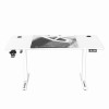 ULTRADESK Biurko dla gracza LEVEL V2 WHITE, 140x68cm, 72-117cm, elektycznie regulowany, z podkładką pod mysz XXL, 