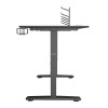 ULTRADESK Biurko dla gracza Ultradesk CRUISER BLACK, 160x70 cm, 66-82 cm, uchwyt na słuchawki, 3 otwory na kable, 