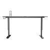 ULTRADESK Biurko dla gracza Ultradesk CRUISER BLACK, 160x70 cm, 66-82 cm, uchwyt na słuchawki, 3 otwory na kable, 