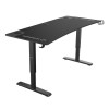 ULTRADESK Biurko dla gracza Ultradesk CRUISER BLACK, 160x70 cm, 66-82 cm, uchwyt na słuchawki, 3 otwory na kable, 