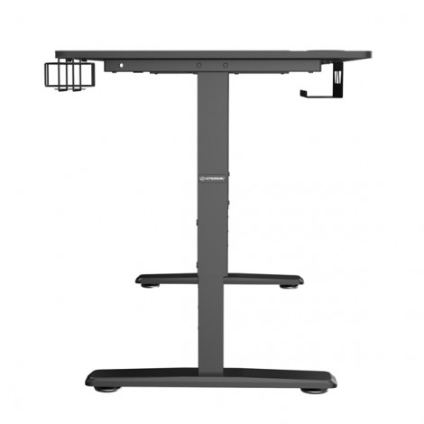 ULTRADESK Biurko dla gracza Ultradesk CRUISER BLACK, 160x70 cm, 66-82 cm, uchwyt na słuchawki, 3 otwory na kable, 