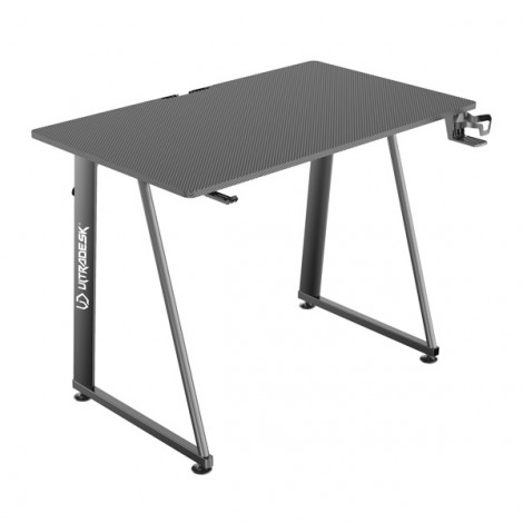 ULTRADESK Biurko dla gracza ENTER V2, 100x60 cm, 75cm, z uchwytem na słuchawki, kompaktowy rozmiar
