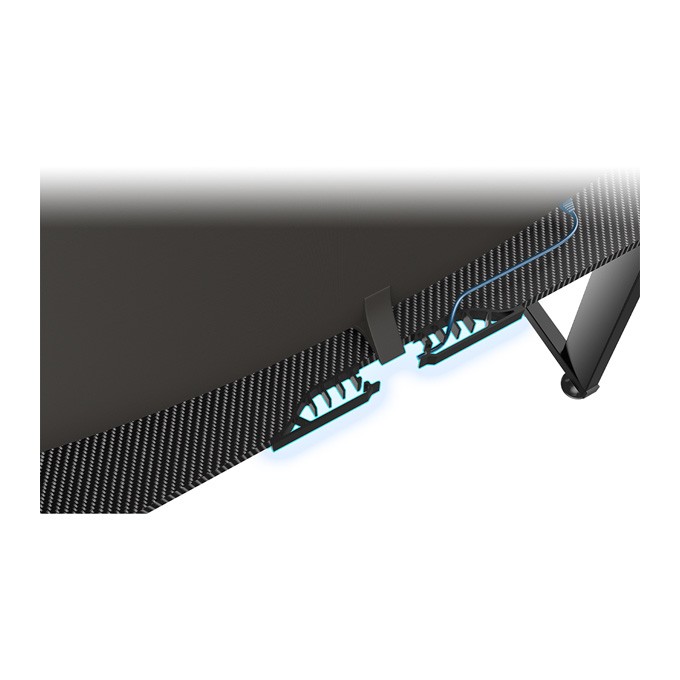 ULTRADESK Biurko dla gracza ENTER V2, 100x60 cm, 75cm, z uchwytem na słuchawki, kompaktowy rozmiar
