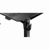 ULTRADESK Biurko dla gracza WINGER - czarny, 111x155x60 cm, 75-122 cm, elektycznie regulowany, podświetlenie RGB, 