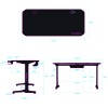 ULTRADESK Biurko dla gracza FRAG - GREEN V3, 140x60 cm, 76 cm, z podkładką pod mysz, uchwyt na słuchawki i napój